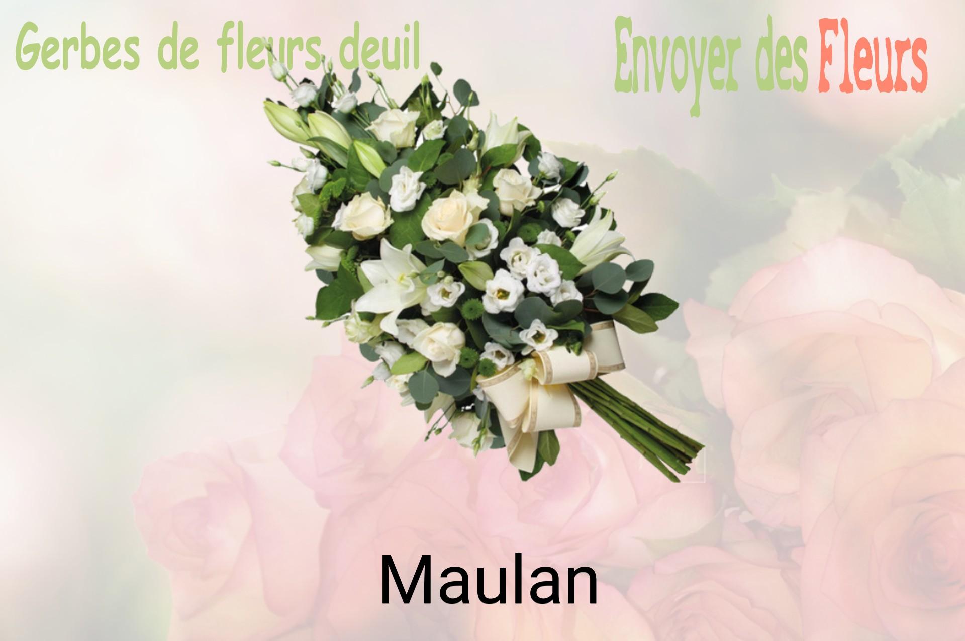 Gerbe de fleurs de deuil livrée à Maulan